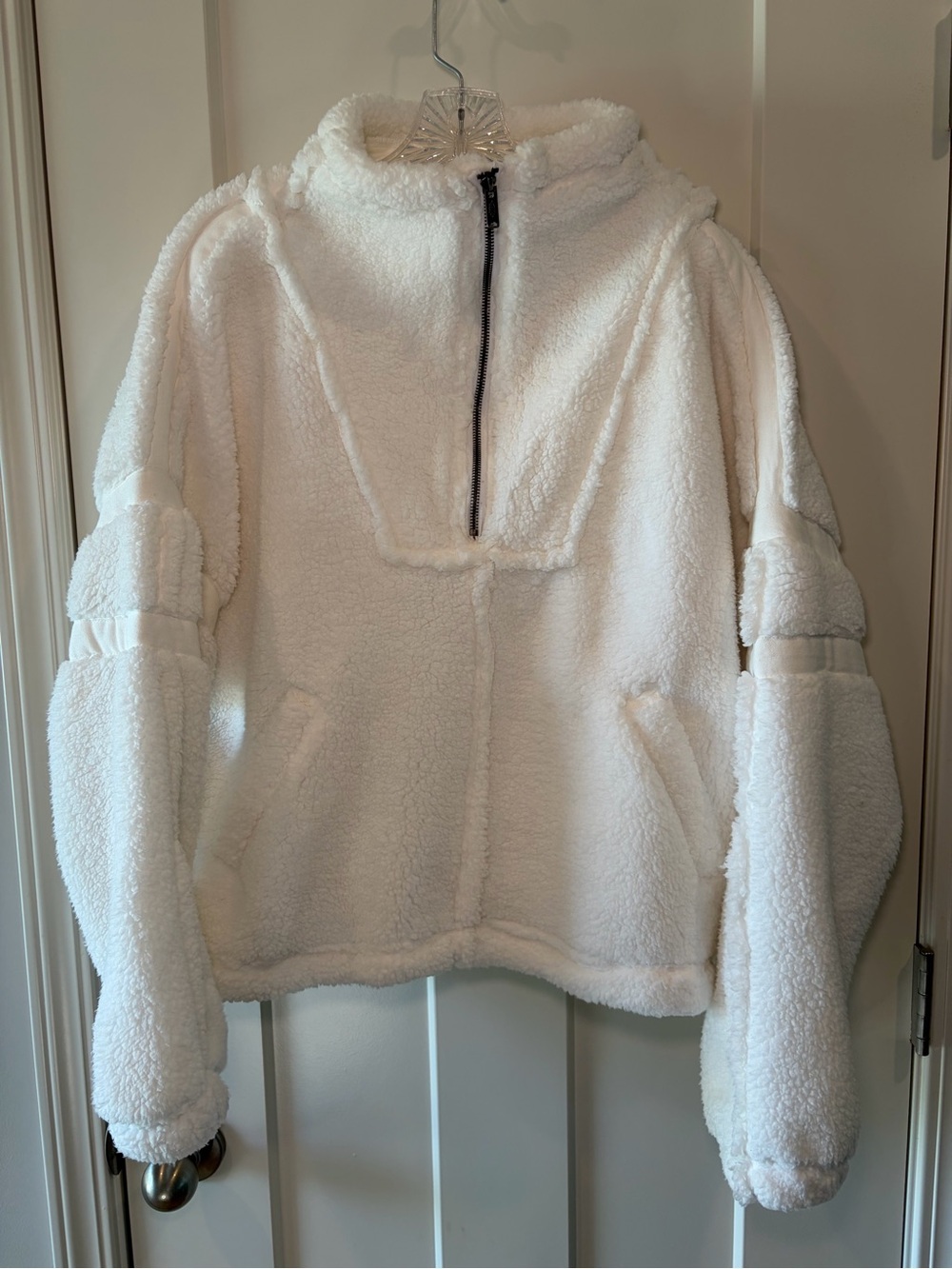 FP Movement by Free People Cream Nantucket Fleece Sherpa Jacket